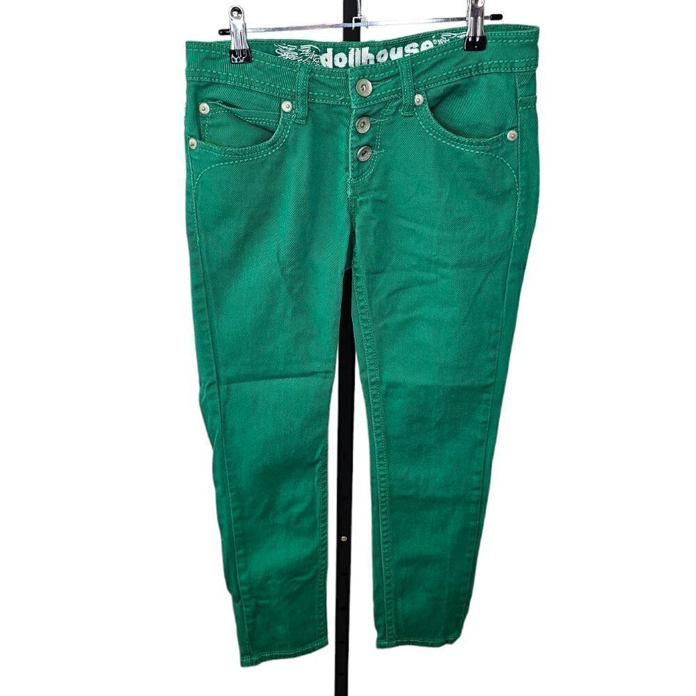 Dollhouse Green  Crop Jeans Size 5
